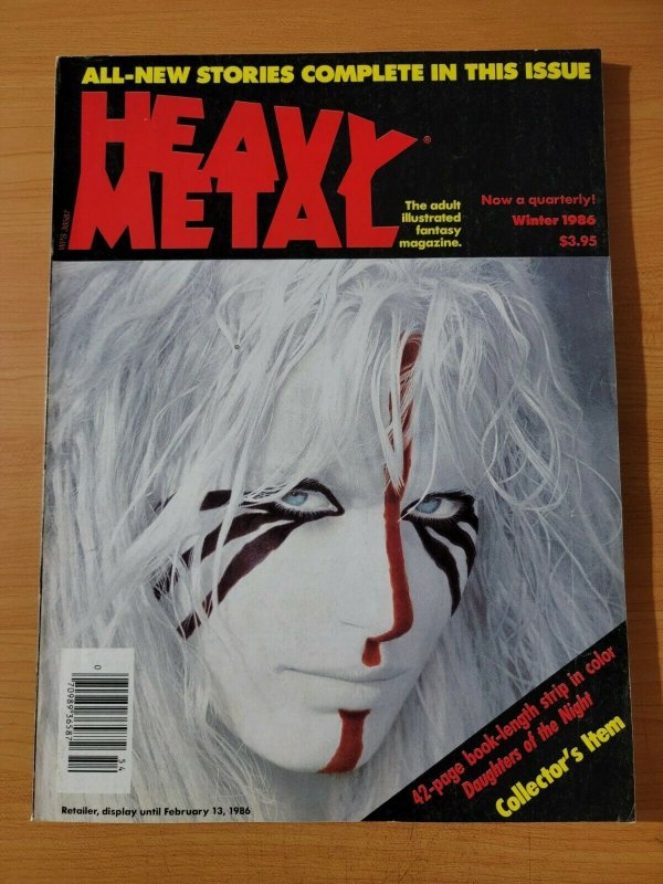 Heavy Metal Winter 1986 ~ VERY FINE - NEAR MINT NM ~ illustrated Magazine