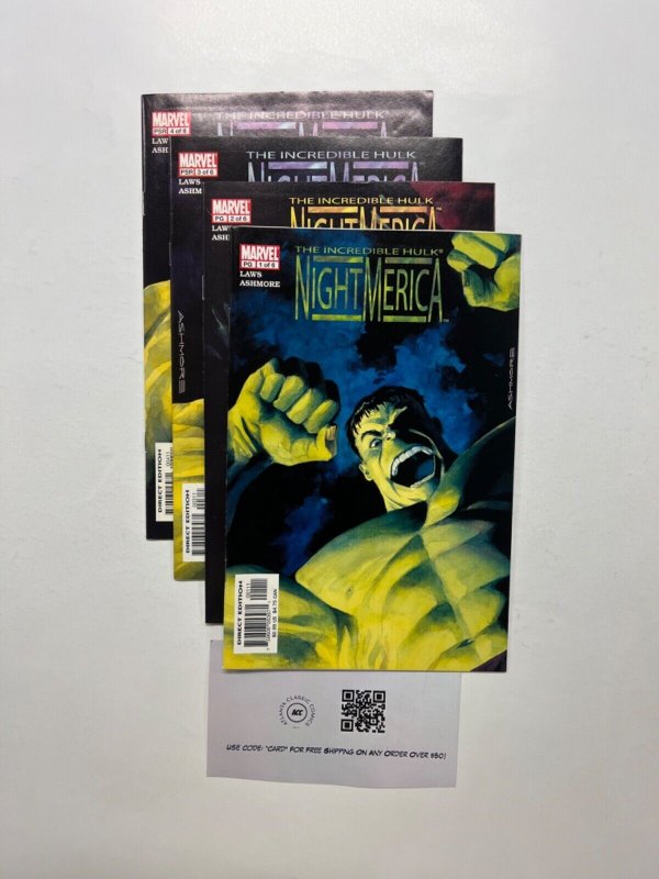 4 Hulk Marvel Books # 1 2 3 4 Iron Man Avengers Defenders Thor X Men 84 JS42