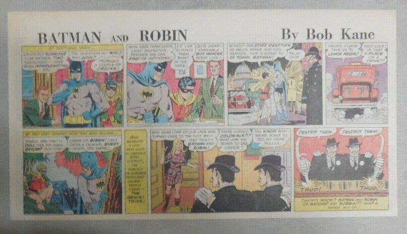 Batman Sunday by Bob Kane from 11/13/1966 Size: 7.5 x 15 inches Poison Ivy