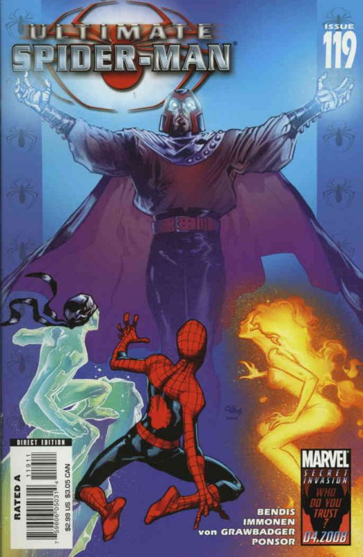 Ultimate Spider-Man #119 VF/NM ; Marvel, Bendis Magneto Iceman Firestar