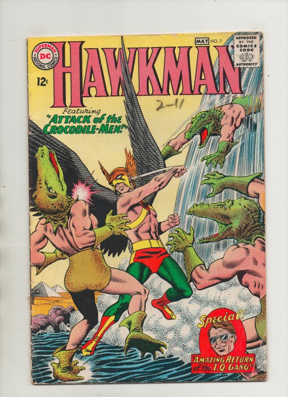 Hawkman #7 - Crocodile Men! - (Grade 5.0) 1965