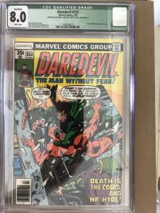 Daredevil #153 CGC 8.0 Qualified White Pages