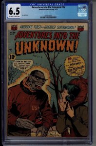 Adventures Into The Unknown 36 CGC 6.5 OWW Golden Age Classic 1952 Horror Not EC