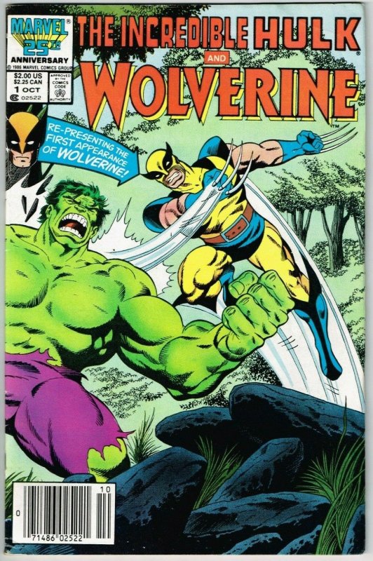 The Incredible Hulk and Wolverine #1 (1986) - 6.0 FN *Reprint Hulk 181*