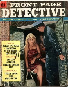 FRONT PAGE DETECTIVE-12/1963-BODIES SAWED IN TWO-BULLET-SPATTERED TRAC VG/FN