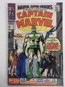Marvel Super-Heroes #12 (1967) 1st Appearance of Captain Marvel Solid GVG Cond!!