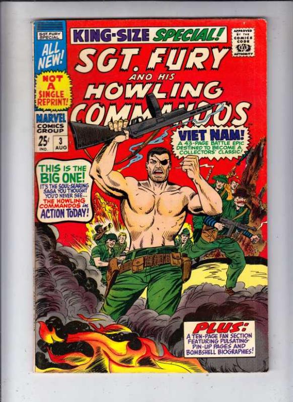 Sgt. Fury and His Howling Commandos King-Size Special #3 (Aug-67) FN Mid-Grad...