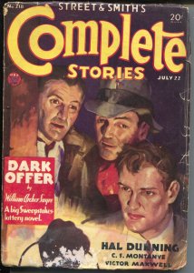 Complete Stories Pulp 7/22/1924- Canary Kid-Montayne-G/VG