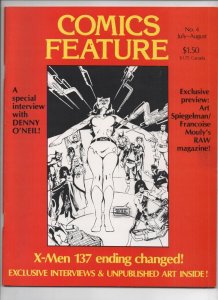 COMICS FEATURE #4, VF, X-men denny O'Neil, Magazine, 1980