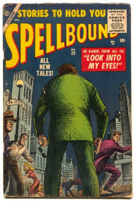 Spellbound #25 1955- Atlas horror- Look Into My Eyes- VG-