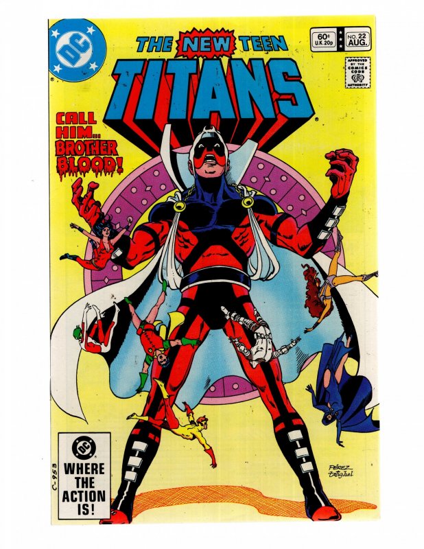 The New Teen Titans #22  (VF/NM)  1st Cameo BLACKFIRE George Perez / ID#947