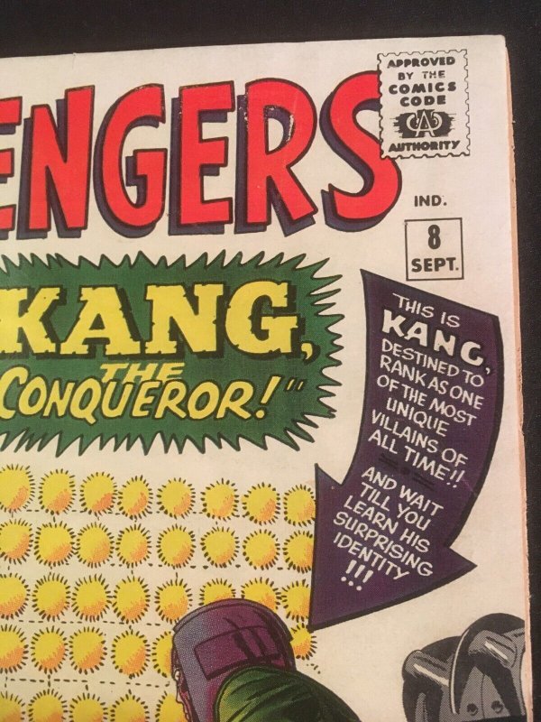 THE AVENGERS #8 First Appearance of Kang, VG+ Condition