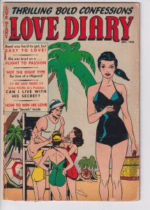 LOVE DIARY #36 (Sep 1953) FA 1.0, see description! Romance!