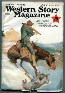 Western Story Magazine Pulp January 20 1923- Range Rider VG