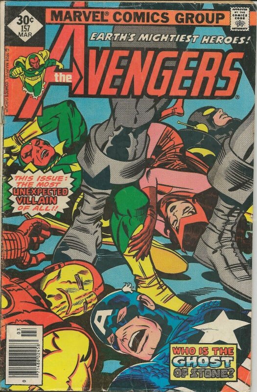 Avengers #157 ORIGINAL Vintage 1977 Marvel Comics Black Knight Jack Kirby 71486024583