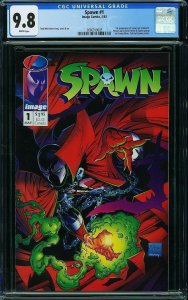 • Spawn #1 (1992) CGC 9.8 NM/MT 1st App Spawn! Todd McFarlane!  / SBD-01