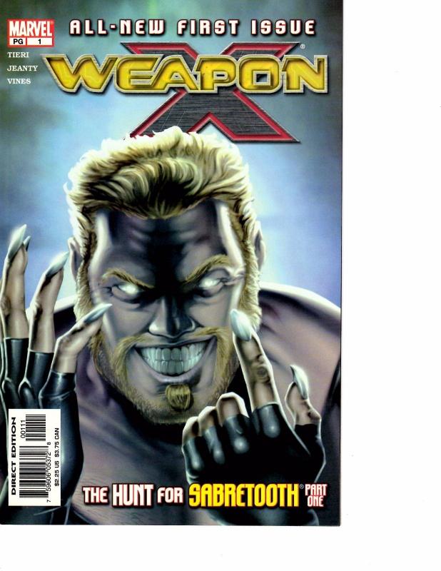 Lot Of 5 Weapon X Marvel Comic Book #1 2 3 4 5 KS6