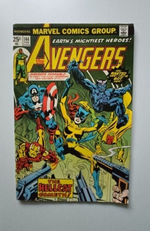 Sharp 1976 Marvel Avenger Comic Book 144 1st Patsy Walker as Hellcat Appearance