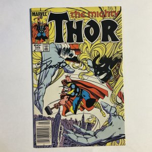 Thor 345 1984 Signed by Jim Shooter Marvel Newsstand VF+ very fine+ 8.5