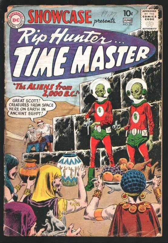 Showcase  #26 1959-DC-Rip Hunter Time Master-Aliens-sci-fi issue-Joe Kubert a...