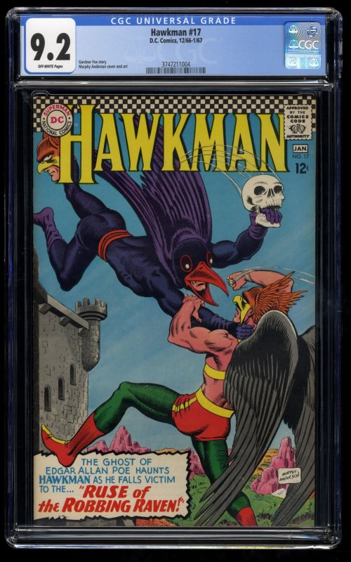 Hawkman #17 CGC NM- 9.2 Off White DC Comics