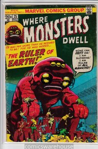 WHERE MONSTERS DWELL (1970 MARVEL) #25 GOOD A01647