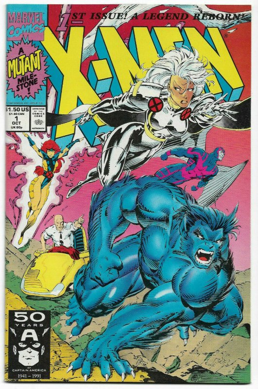 X-MEN#1 NM 1990 STORM/BEAST COVER JIM LEE MARVEL COMICS  