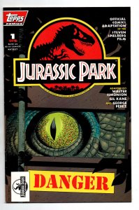 Jurassic Park #1 2 3 & 4 Official Movie Complete Set - Topps - 1993 - VF/NM