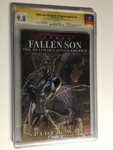 Fallen Son The Death Of Captain America 4 CGC 9.8 Signed by Michael Turner