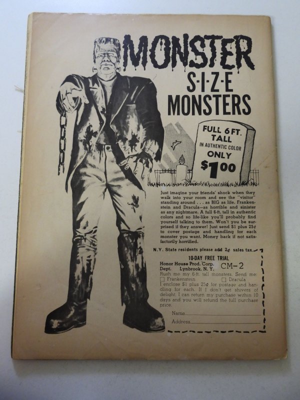 Chilling Monster Tales vol 1 #1 PR Cond book length spine split cover detached