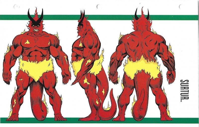 Official Handbook of the Marvel Universe Sheet - Surtur