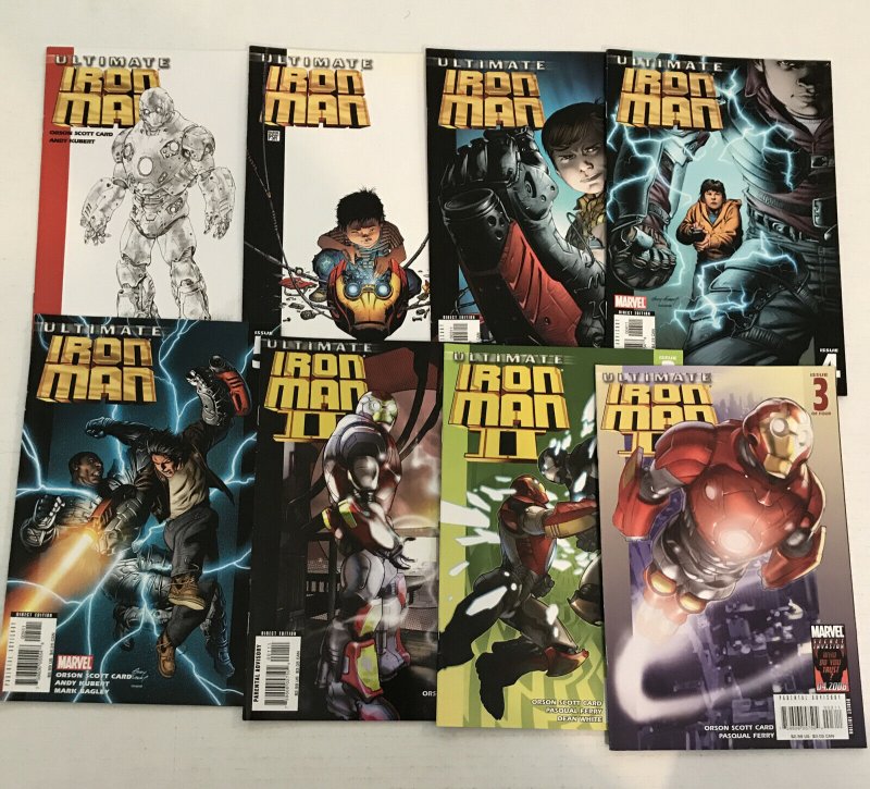 Ultimate Iron Man #1-5, Ultimate Iron Man 2 #1-3 Lot Of 8