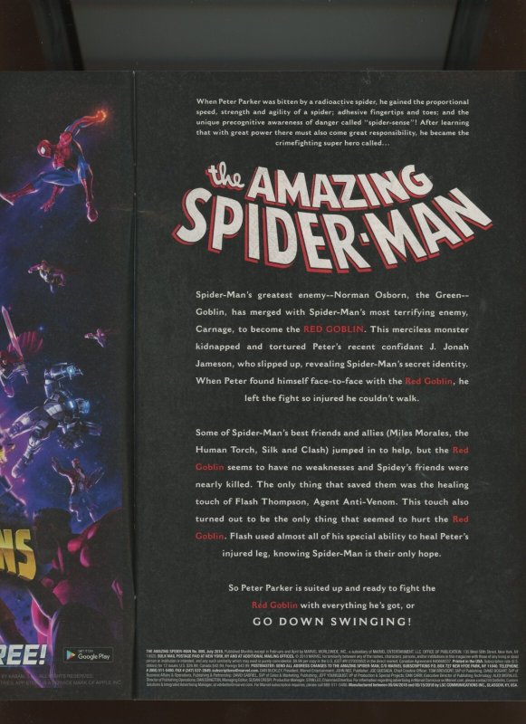 (2018) The Amazing Spider-Man #800: KEY ISSUE! VARIANT! COMBINED SHIPPING! (7.0)