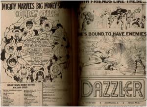 Dazzler #1, 9.0 or Better, ERROR VERSION, B&W AD Pages