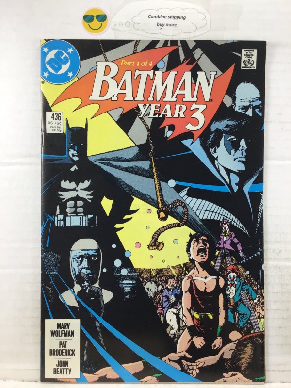 Batman #436 (1989) NM Key 1 st app  of tim Drake becomes Robbins