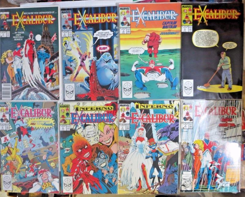 EXCALIBUR Lot of 76 books F-VF Captain Britain Psylocke Marvel Comics 1988-2004