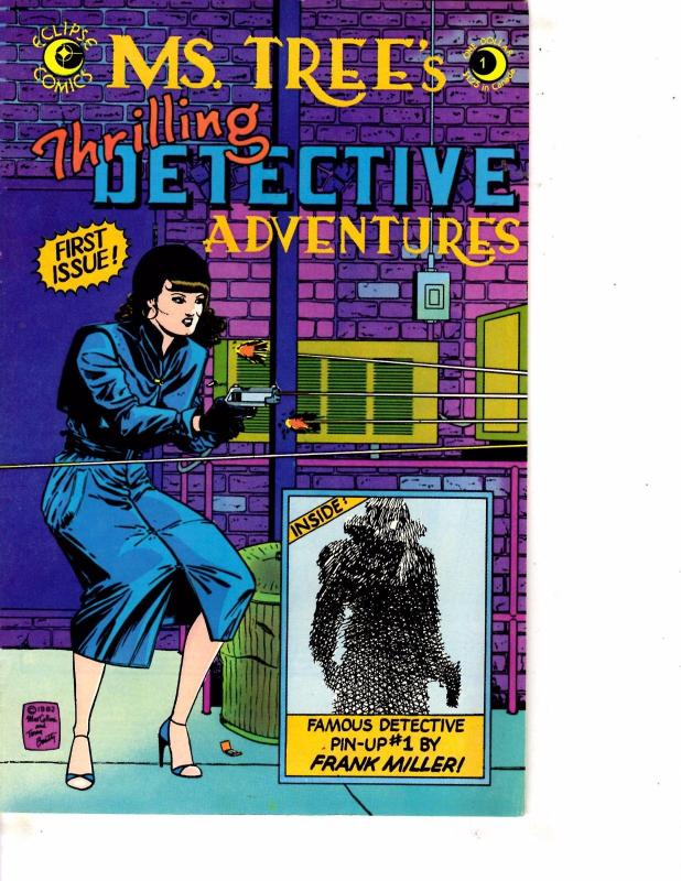 Lot Of 9 Ms. Tree's Detective Adventures Eclipse Comic Books # 1-9 WT10