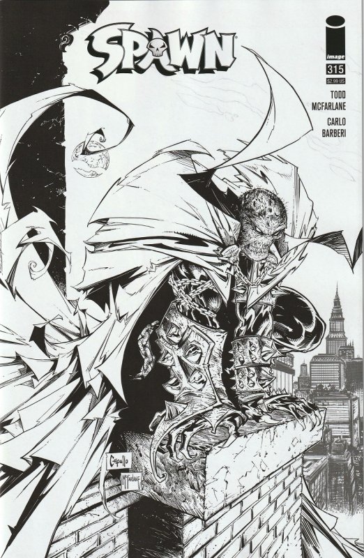 SPAWN  # 315  (2021) BLACK AND WHITE VARIANT