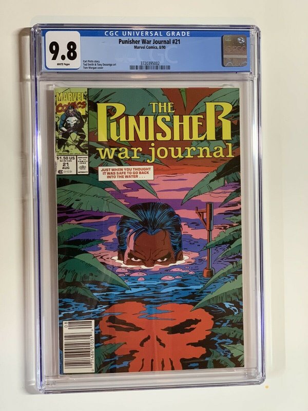 Punisher War Journal 21 Cgc 9.8 Wp Marvel Newsstand Edition