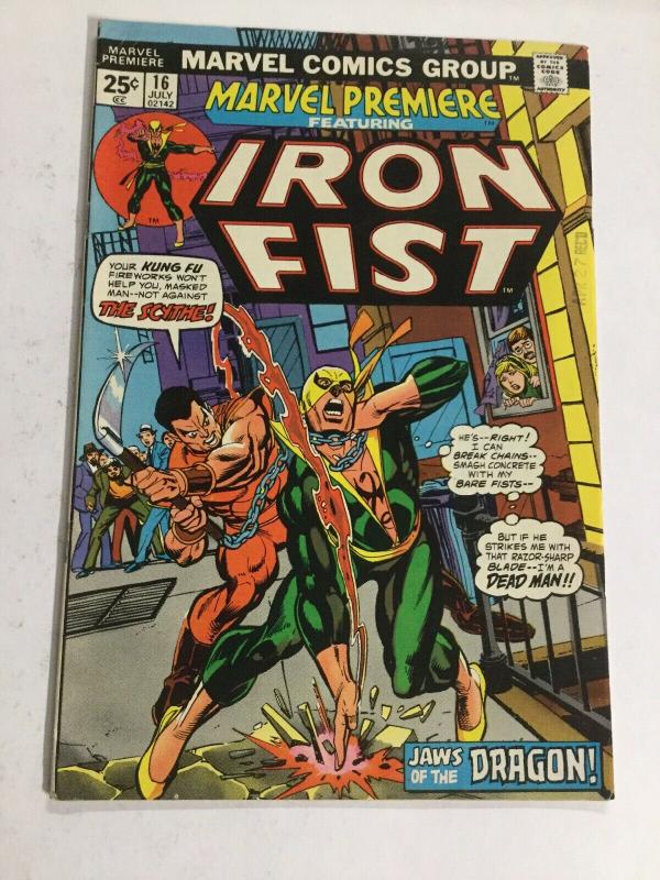 Marvel Premiere 16 Fn/Vf Fine/Very Fine 7.0 2nd Iron Fist