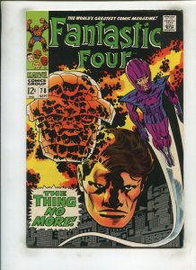 FANTASTIC FOUR #78 (6.0) THE THING NO MORE!! 1968