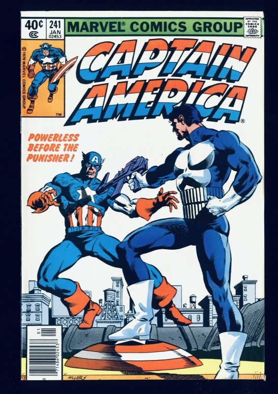 Captain America #241 (1980) 9.2 Punisher vs Capt! Iconic Cover!!