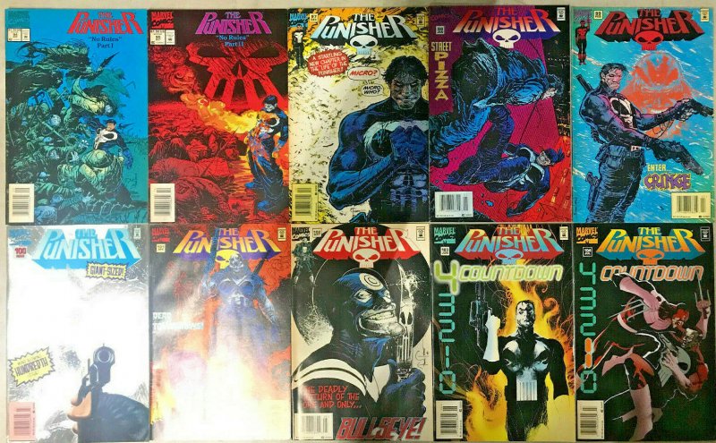 PUNISHER#94-104 VF/NM LOT 1994 (10 BOOKS) HTF LATER ISSUES MARVEL COMICS