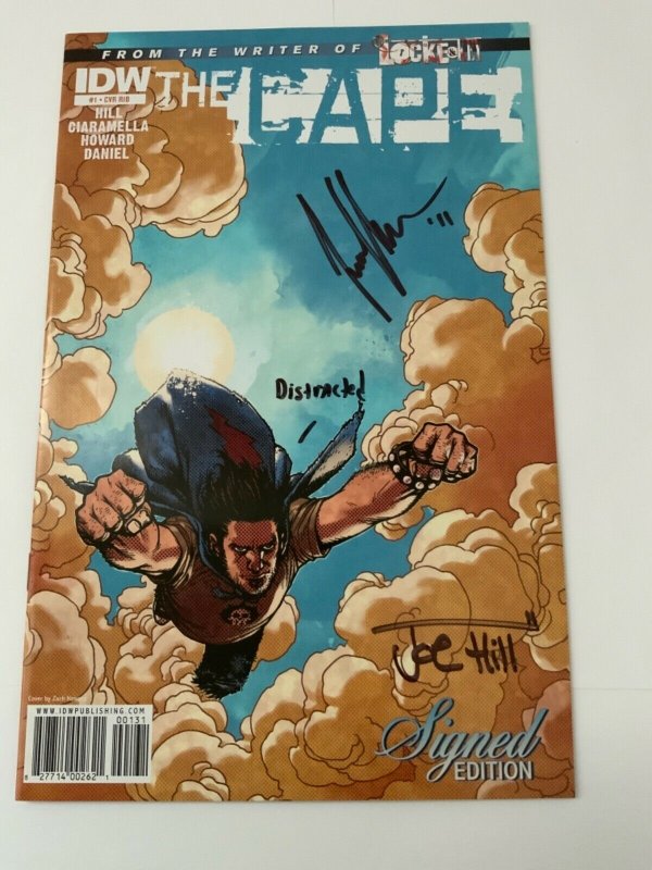 THE CAPE #1 SIGNED EDITION SIGNED BY JOE HILL, COVER B & SKETCH COVER NM.