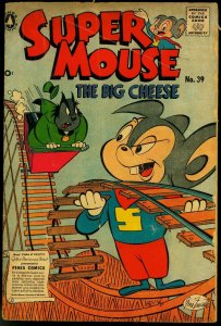 Supermouse The Big Cheese #39 1957- Funny Animals- Roller Coaster cover VG