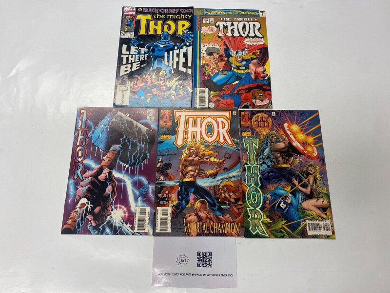 5 Thor MARVEL comic books #424 469 494 495 496 77 KM15