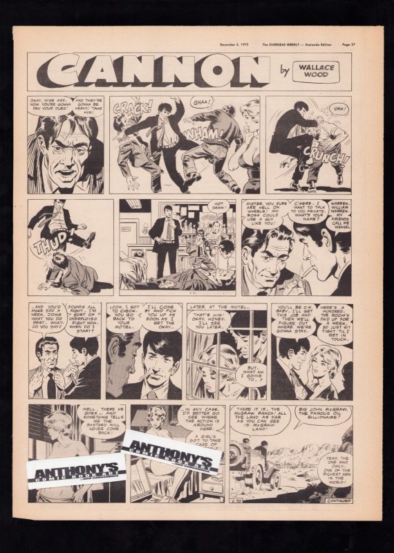 The Overseas Weekly - Sally Forth & Cannon by Wallace Wood (1972) FN+