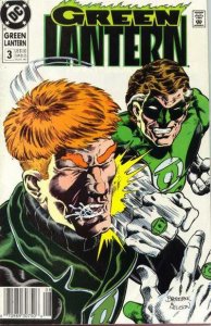 Green Lantern (3rd Series) #3 (Newsstand) FN ; DC | Guy Gardner Punched in the F