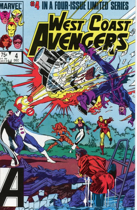 West Coast Avengers Complete Mini-Series 1 2 3 4  All VF or Better  1984