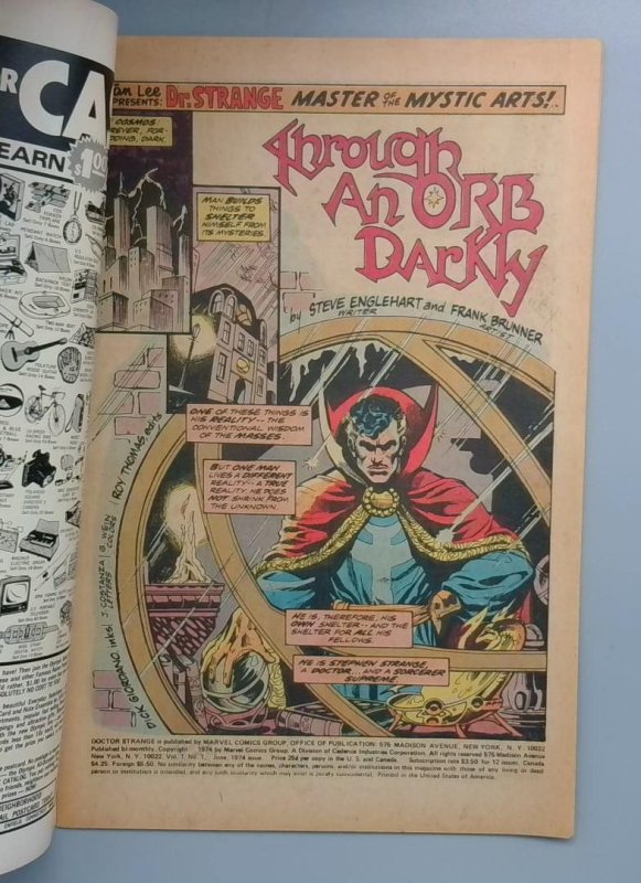 Doctor Strange #1 VG/FN Master of the Mystic Arts Marvel 1974
